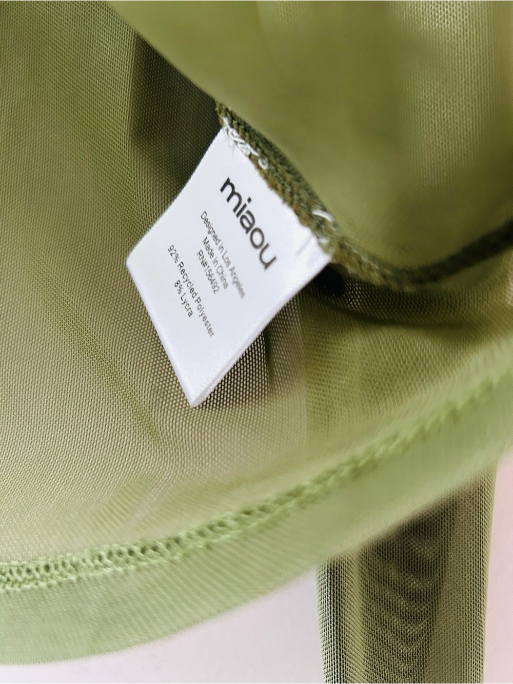 MIAOU Long Sleeve Tee top. Vine line. Mesh. - Picture 4 of 6